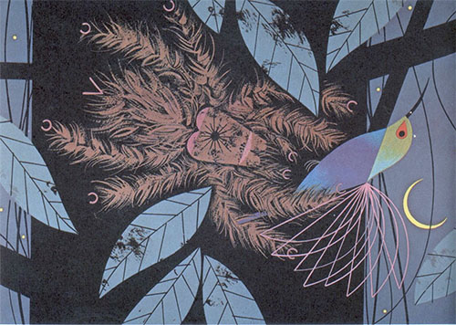 Humming Bird & Tarantula | Charley Harper Prints | For Sale
